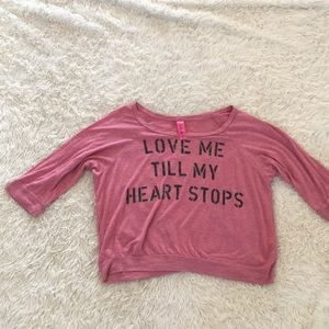 Pink long sleeve top